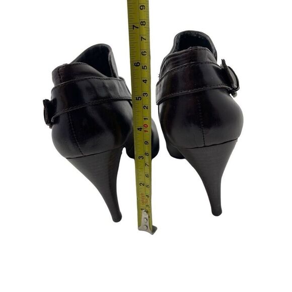 Nine West Womens Leather Sappheir Buckle Pointed Toe Booties Brown Size 8.5M - Picture 8 of 13
